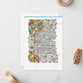 FABRIEK VAN MANUSCRIPT IN DE LAMBETH PALACE LIBRAR NOTITIEKAARTJE (Voorkant / Achterkant in situ)