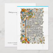 FABRIEK VAN MANUSCRIPT IN DE LAMBETH PALACE LIBRAR NOTITIEKAARTJE (Voorkant / Achterkant)