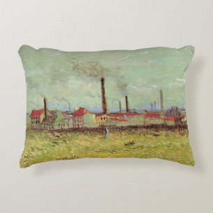 Fabrieken bij Asnieres door Vincent van Gogh Decoratief Kussen