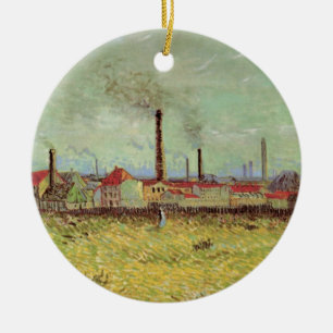 Fabrieken bij Asnieres door Vincent van Gogh Keramisch Ornament