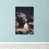 Fabrieks Boeddha Beelden Canvas Afdruk (Insitu (Houten vloer))