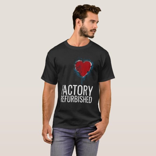 Fabrieksmatig gereviseerd hart Open Hartchirurgie  T-shirt (Voorkant volledig)