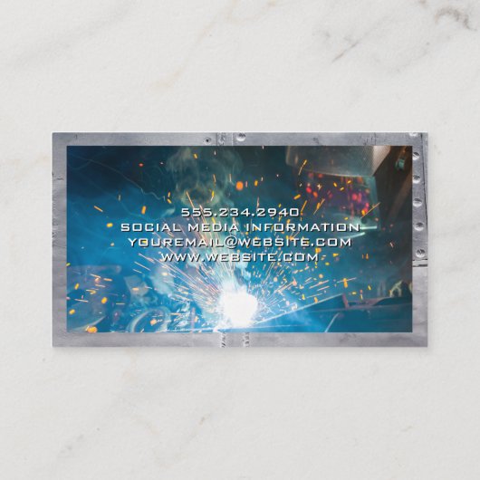 Fabrieksmatig laswerk visitekaartje (Achterkant)