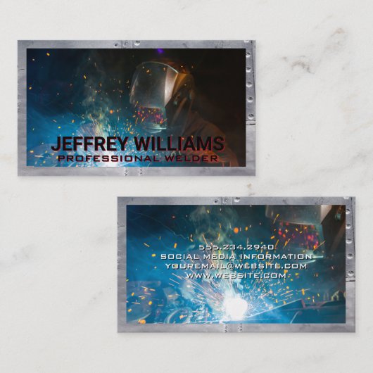 Fabrieksmatig laswerk visitekaartje (Voorkant / Achterkant)