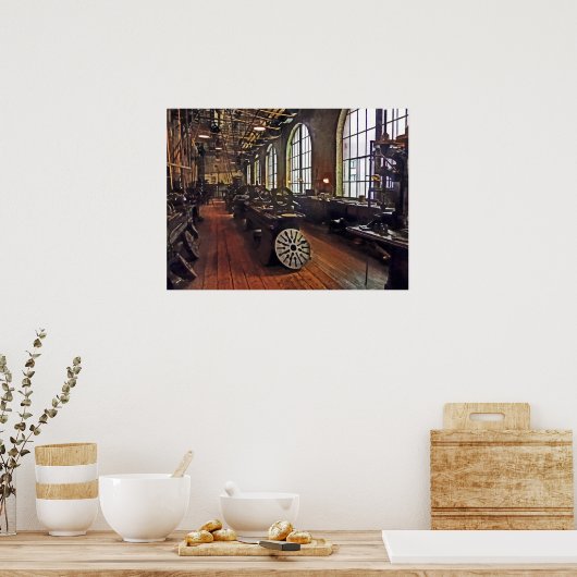 Fabrieksmatige machine poster (Keuken)