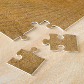 Fabrieksmatige schoorstenen met geel veld veld legpuzzel (Zijkant)