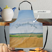 Fabrieksmatige schoorstenen met geel veld veld schort