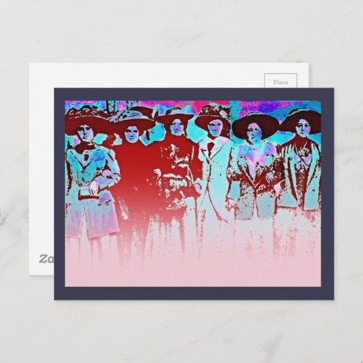 Fabrieksmatige vrouwenstaking 1909 briefkaart (Voorkant / Achterkant)