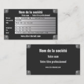 fabrieksplaat visitekaartje (Voorkant / Achterkant)
