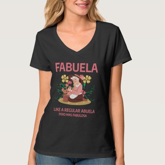 Fabuela Abuela Grappig Spaans Oma Definitie T-shirt (Voorkant)