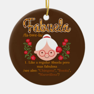 Fabuela als een regulier Abuela Leopard Spaans Keramisch Ornament