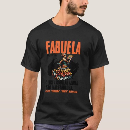 Fabuela Definitie Abuela Moederdag Hispanic Gr T-shirt (Voorkant)