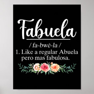 Fabuela definitie funny abuela nederlandse oma poster