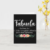 Fabuela definitie grappige abuela Spaanse oma Kaart (Gele Bloem)