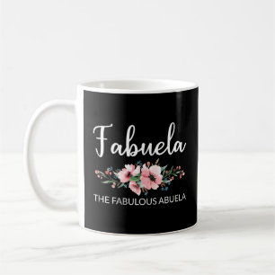 Fabuela Definition I - Fabulous Abuela Flowery Koffiemok