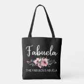 Fabuela Definition I - Fabulous Abuela Flowery Tote Bag (Achterkant)