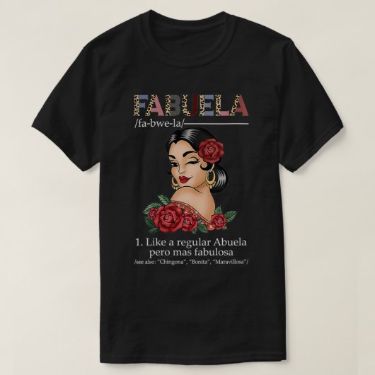 Fabuela Tshirt Spain Fabuela Definition, (Design voorkant)