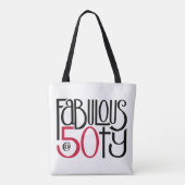 Fabulair bij 50 rode All-Over Canvas tas (Achterkant)