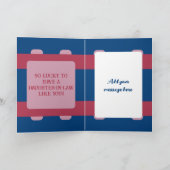 Fabulair dochter in rechte, foto blauwe roze kaart (Binnen)