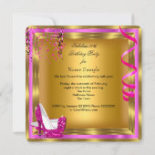 Fabulair glitter roze gouddag 2 kaart (Achterkant)