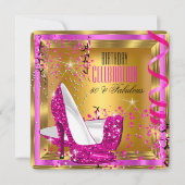 Fabulair glitter roze gouddag 2 kaart (Voorkant)