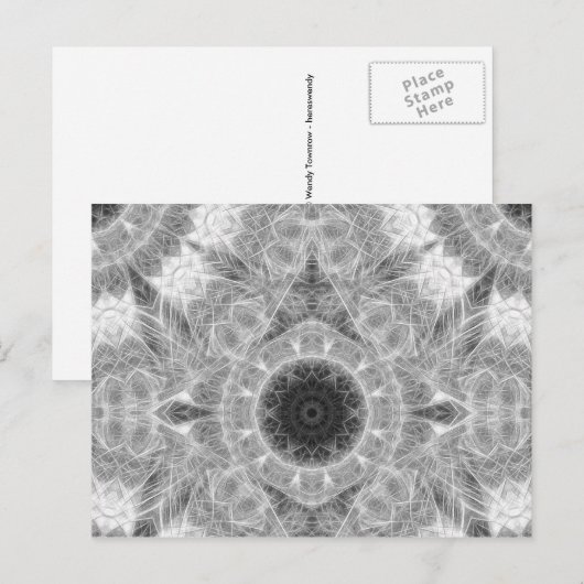 fabulair kaleidoscoop horizontaal briefkaart (Voorkant / Achterkant)