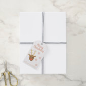 Fabulair kerstrendierroze goud cadeaulabel (Met Touw)