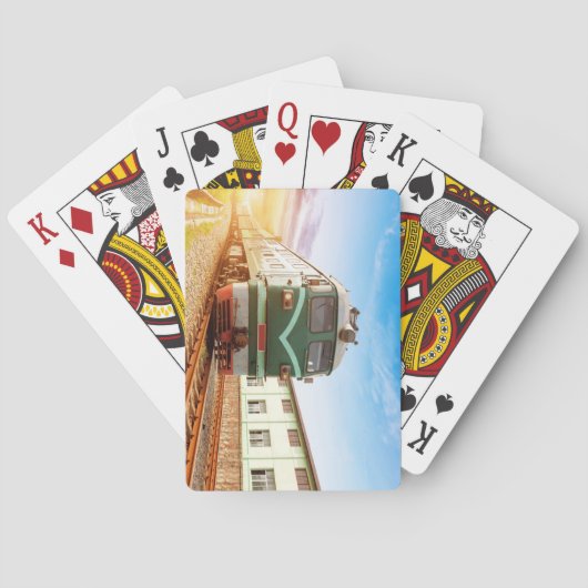 Fabulair locomotief deck van speelkaarten (Achterkant)