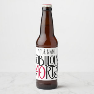Fabulair met 40 rood bier etiket