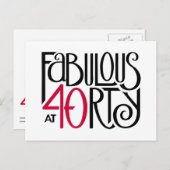 Fabulair met 40 rood briefkaart (Voorkant / Achterkant)