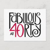 Fabulair met 40 rood briefkaart (Voorkant)