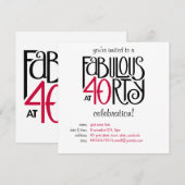 Fabulair met 40 rood kaart (Voorkant / Achterkant)