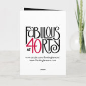 Fabulair met 40 rood kaart (Achterkant)