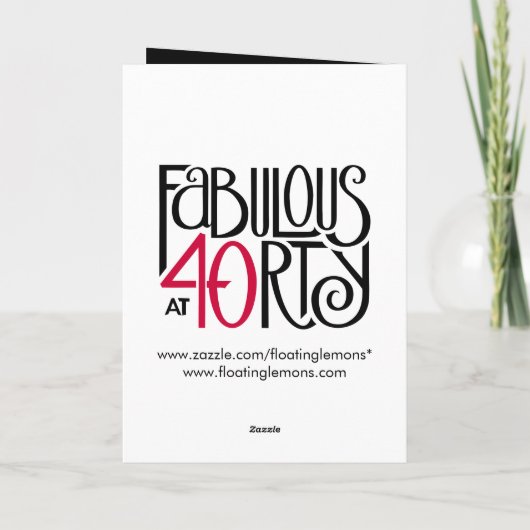 Fabulair met 40 rood kaart (Achterkant)