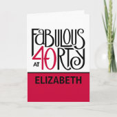 Fabulair met 40 rood kaart (Voorkant)