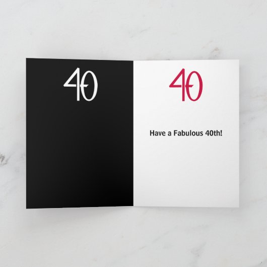 Fabulair met 40 rood kaart (Binnen)