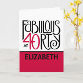 Fabulair met 40 rood kaart (Gele Bloem)