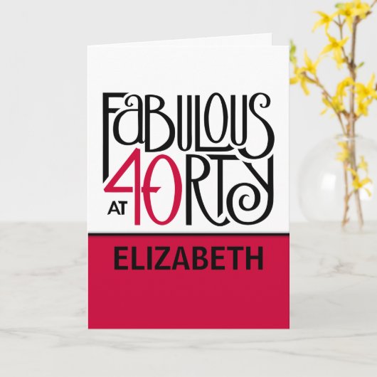 Fabulair met 40 rood kaart (Gele Bloem)