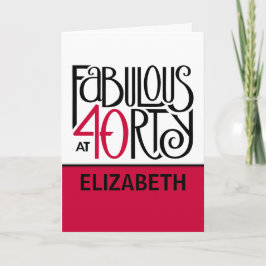 Fabulair met 40 rood kaart