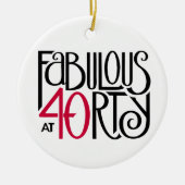 Fabulair met 40 rood keramisch ornament (Voorkant)