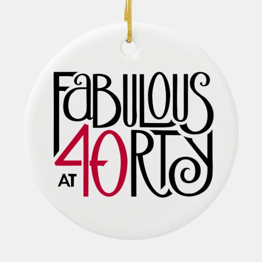 Fabulair met 40 rood keramisch ornament (Achterkant)