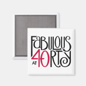 Fabulair met 40 rood magneet (Voorkant / Achterkant)