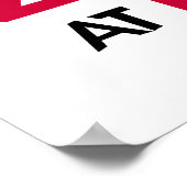 Fabulair met 40 rood poster (Hoek)