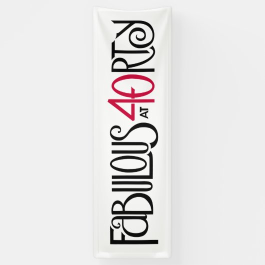 Fabulair met 40 rood spandoek (Verticaal)