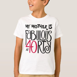 Fabulair met 40 rood t-shirt