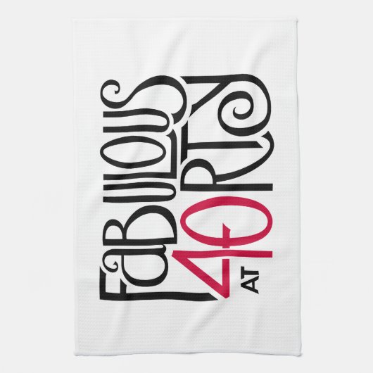 Fabulair met 40 rood theedoek (Verticaal)