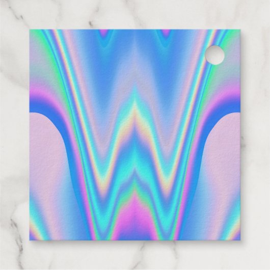 Fabulair neonholografische eenroze tekst CUTE Bedankjes Labels (Achterkant)