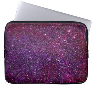 Fabulair paars glitter laptop sleeve