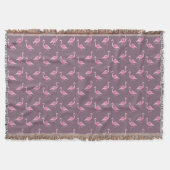 Fabulair  roze flamingo Waterverf Patroon Deken (Voorkant)