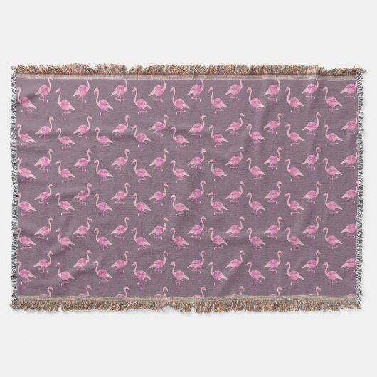 Fabulair  roze flamingo Waterverf Patroon Deken (Voorkant)